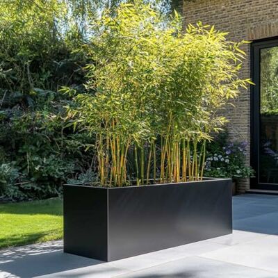 Tulipy 1.2m/1m/75cm/70cm Zinc Galvanised Trough Planter No Assembly Needed Lightweight (Matte Black, L100cm x W40cm x H40cm) Tulipy 1.2m/1m/75cm/70cm Zinc Galvanised Trough Planter No Assembly Needed Lightweight (Matte Black, L100cm x W40cm x H40cm)