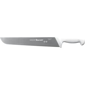 Starrett Professional Butchers Knife BKW203-12 Wide straight 12 Inch Ultra Sharp Sanitized Steel Blade White Handle Kitchen Chef's Knife Starrett Professional Butchers Knife BKW203-12 Wide straight 12 Inch Ultra Sharp Sanitized Steel Blade White Handle Kitchen Chef's Knife