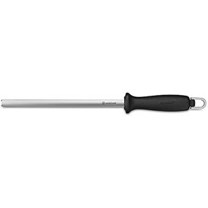 Wüsthof 9 Inch Sharpening Steel, Black/Silver Wüsthof 9 Inch Sharpening Steel, Black/Silver