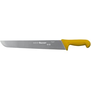 Starrett Professional Butchers Knife BKY203-14 Wide straight 14 Inch Ultra Sharp Sanitized Steel Blade Yellow Handle Kitchen Chef's Knife Starrett Professional Butchers Knife BKY203-14 Wide straight 14 Inch Ultra Sharp Sanitized Steel Blade Yellow Handle Kitchen Chef's Knife