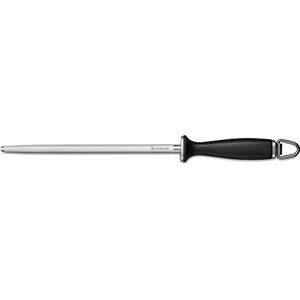 Wüsthof 10 Inch Sharpening Steel, Black/Silver Wüsthof 10 Inch Sharpening Steel, Black/Silver