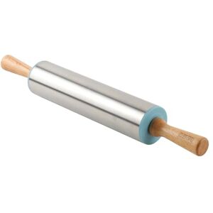 The Great British Bake Off Rolling Pin, Stainless Steel & Wooden Rolling Pin for Baking, Dough Roller for Pizza, Biscuits, Pastry and More, Official GBBO Logo, Duck Egg Blue, 44cm x 6cm The Great British Bake Off Rolling Pin, Stainless Steel & Wooden Rolling Pin for Baking, Dough Roller for Pizza, Biscuits, Pastry and More, Official GBBO Logo, Duck Egg Blue, 44cm x 6cm