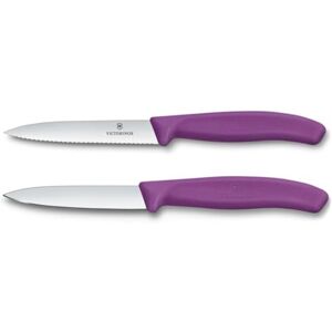 Victorinox Swiss Classic, Tomato and Vegetable Knife Set, 2-Piece, Extra Sharp Blade, Plastic Handle, Stainless Steel, Swiss Made, Pink Victorinox Swiss Classic, Tomato and Vegetable Knife Set, 2-Piece, Extra Sharp Blade, Plastic Handle, Stainless Steel, Swiss Made, Pink