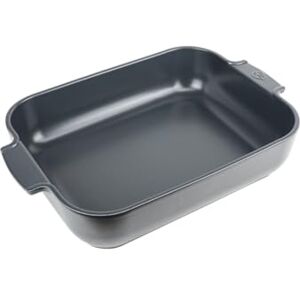Peugeot Rectangular Ceramic Baking Dish 40 cm (including handles) x 25.7 cm x 7.5 cm Capacity: 5.2 L 8-10 Servings 10 Year Guarantee Made In France Slate Grey Colour Peugeot Rectangular Ceramic Baking Dish 40 cm (including handles) x 25.7 cm x 7.5 cm Capacity: 5.2 L 8-10 Servings 10 Year Guarantee Made In France Slate Grey Colour