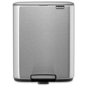 Brabantia Bo Pedal Bin 12L (Matt Steel Fingerprint Proof), Soft Closing Waste Bin with Light Pedal Operation, Easy to Clean Removable Plastic Inner Bucket with Free PerfectFit Rubbish Bags Included Brabantia Bo Pedal Bin 12L (Matt Steel Fingerprint Proof), Soft Closing Waste Bin with Light Pedal Operation, Easy to Clean Removable Plastic Inner Bucket with Free PerfectFit Rubbish Bags Included