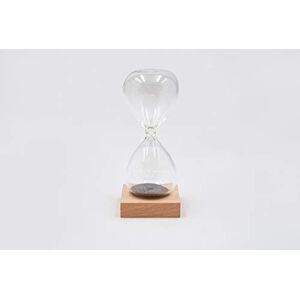 Mascagni Magnetic Hourglass Sand Timer Height 13 cm Wooden Base Beech Oak Sand/Grey Mascagni Magnetic Hourglass Sand Timer Height 13 cm Wooden Base Beech Oak Sand/Grey