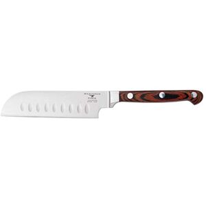 Rio Essentials 8000 Series 5” Santoku Knife with Classic Riveted Pakkawood Handles and Full Tang Construction, Stainless Steel Blades Rio Essentials 8000 Series 5” Santoku Knife with Classic Riveted Pakkawood Handles and Full Tang Construction, Stainless Steel Blades
