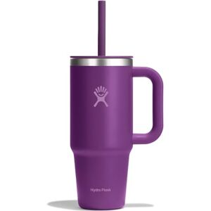 Hydro Flask Travel Tumbler 709 ml (24 oz) with Closable Press-in Straw Lid Stainless Steel Double Wall Vacuum Insulated Splash Resistant lid Beachplum Hydro Flask Travel Tumbler 709 ml (24 oz) with Closable Press-in Straw Lid Stainless Steel Double Wall Vacuum Insulated Splash Resistant lid Beachplum