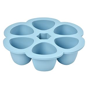 Béaba , Silicone Multi-Containers, Premium-Quality for Baby, Extreme Heat Resistance, Oven and Microwave, 6 Separate Sections, Airtight Lid, Made in Italy 6x90 ml Blue Béaba , Silicone Multi-Containers, Premium-Quality for Baby, Extreme Heat Resistance, Oven and Microwave, 6 Separate Sections, Airtight Lid, Made in Italy 6x90 ml Blue