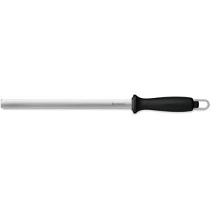 Wüsthof 10 Inch Diamond Coated Sharpening Steel Knife Sharpener, Black/Silver Wüsthof 10 Inch Diamond Coated Sharpening Steel Knife Sharpener, Black/Silver