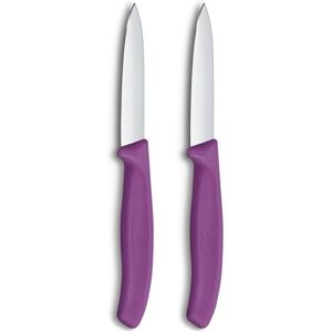Victorinox Swiss Classic Peeling and Vegetable Knife Set, 2-Piece, Extra-Sharp Straight Edge for Precise Cuts, 8 cm, Stainless Steel, Violet Victorinox Swiss Classic Peeling and Vegetable Knife Set, 2-Piece, Extra-Sharp Straight Edge for Precise Cuts, 8 cm, Stainless Steel, Violet