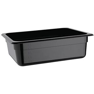Vogue Plastic 1/2 Gastronorm Food Container, Black, 100mm Fridge, Freezer Safe Organizer Bins for Kitchen Storage U459 Vogue Plastic 1/2 Gastronorm Food Container, Black, 100mm Fridge, Freezer Safe Organizer Bins for Kitchen Storage U459