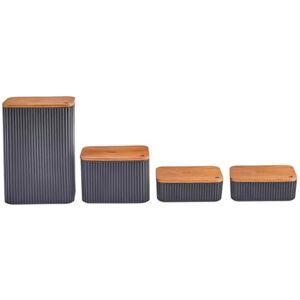 KARACA Massimo 4-Piece Plastic Storage Container Set, 5L, BPA-Free Containers, Kitchen Organization, Anthracite KARACA Massimo 4-Piece Plastic Storage Container Set, 5L, BPA-Free Containers, Kitchen Organization, Anthracite