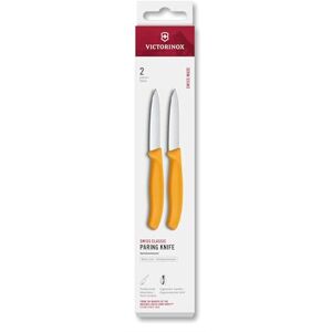 Victorinox Swiss Classic Peeling and Vegetable Knife Set, 2-Piece, Extra-Sharp Straight Edge for Precise Cuts, 8 cm, Stainless Steel, Yellow Victorinox Swiss Classic Peeling and Vegetable Knife Set, 2-Piece, Extra-Sharp Straight Edge for Precise Cuts, 8 cm, Stainless Steel, Yellow
