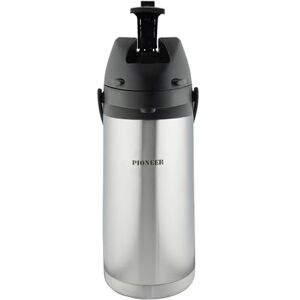 Pioneer 1.9L Stainless Steel Lever Airpot, Leakproof Flask for Hot and Cold Drinks, Easy Pump Drink Dispenser for Events Pioneer 1.9L Stainless Steel Lever Airpot, Leakproof Flask for Hot and Cold Drinks, Easy Pump Drink Dispenser for Events