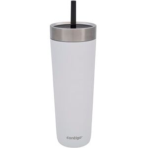 Contigo No-Spill Tumbler with Straw 720 ml 100% Leak-Proof & Spill-Proof Stainless Steel Vacuum Insulated Water Bottle with Lid Cold for 14 Hours Travel Mug Thermal Flask BPA Free Contigo No-Spill Tumbler with Straw 720 ml 100% Leak-Proof & Spill-Proof Stainless Steel Vacuum Insulated Water Bottle with Lid Cold for 14 Hours Travel Mug Thermal Flask BPA Free