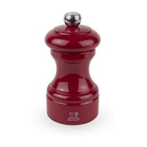Peugeot Bistro 10 cm Salt Mill Classic Salt Grinder Made with PEFC Certified Wood Lifetime Guaranteed Mechanism Made in France Bistrorama Red Colour Peugeot Bistro 10 cm Salt Mill Classic Salt Grinder Made with PEFC Certified Wood Lifetime Guaranteed Mechanism Made in France Bistrorama Red Colour