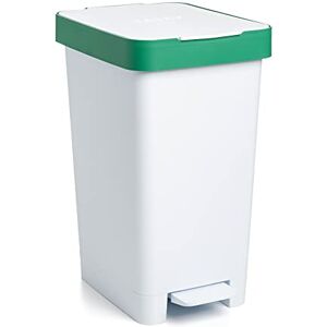 TATAY Smart 25L Recycling Kitchen Bin with Pedal Compact and Functional Design For Indoor and Outdoor Use Fits 30L Bags Recycled BPA-Free Plastic 26x36x47cm, White, Glass TATAY Smart 25L Recycling Kitchen Bin with Pedal Compact and Functional Design For Indoor and Outdoor Use Fits 30L Bags Recycled BPA-Free Plastic 26x36x47cm, White, Glass
