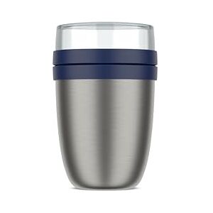 Mepal Insulated Lunch Pot Ellipse, Thermo Lunch Pot, Practical Yoghurt Cup & Soup To Go Mug, 6-8 Hours Hot & 12 Hours Cold, 500 + 200 ml, Vivid blue Mepal Insulated Lunch Pot Ellipse, Thermo Lunch Pot, Practical Yoghurt Cup & Soup To Go Mug, 6-8 Hours Hot & 12 Hours Cold, 500 + 200 ml, Vivid blue