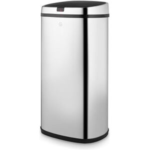 Swan Townhouse Square Sensor Bin with Hands Free Opening Using Motion Sensor Technology, Bin Liner Retainer Ring, Steel Body, Large 42L Capacity, Stainless Steel Swan Townhouse Square Sensor Bin with Hands Free Opening Using Motion Sensor Technology, Bin Liner Retainer Ring, Steel Body, Large 42L Capacity, Stainless Steel