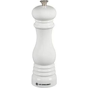 LE CREUSET Classic Adjustable Pepper Mill Grinder, Chip-Resistant ABS Plastic, Anti-Corrosion, 40g, 21 cm, White, 96001900010000 LE CREUSET Classic Adjustable Pepper Mill Grinder, Chip-Resistant ABS Plastic, Anti-Corrosion, 40g, 21 cm, White, 96001900010000
