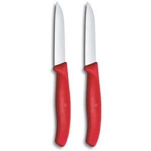 Victorinox Swiss Classic paring and Vegetable Knife Set, 2-Piece, Straight and Serrated Edge, Extra Sharp, 8 cm, Red Victorinox Swiss Classic paring and Vegetable Knife Set, 2-Piece, Straight and Serrated Edge, Extra Sharp, 8 cm, Red