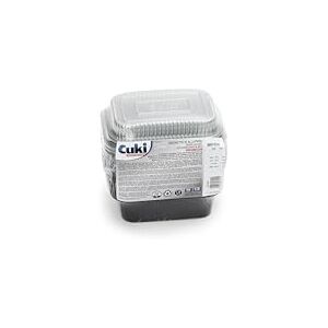 Cuki Professional Aluminium trays with ultra-strength lids, 1 portion, lacquered, 16 x 12 x h5, 1 pack of 25 pieces, disposable for oven, microwave, fridge, cooking, storage Cuki Professional Aluminium trays with ultra-strength lids, 1 portion, lacquered, 16 x 12 x h5, 1 pack of 25 pieces, disposable for oven, microwave, fridge, cooking, storage
