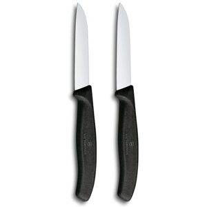 Victorinox Swiss Classic paring Knife Set for Fruit and Vegetables, 2-Piece, Straight Cut, Extra Sharp, Black Victorinox Swiss Classic paring Knife Set for Fruit and Vegetables, 2-Piece, Straight Cut, Extra Sharp, Black
