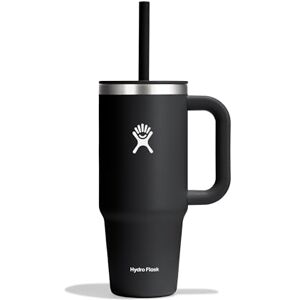 Hydro Flask Travel Tumbler 709 ml (24 oz) with Closable Press-in Straw Lid Stainless Steel Double Wall Vacuum Insulated Splash Resistant lid Black Hydro Flask Travel Tumbler 709 ml (24 oz) with Closable Press-in Straw Lid Stainless Steel Double Wall Vacuum Insulated Splash Resistant lid Black
