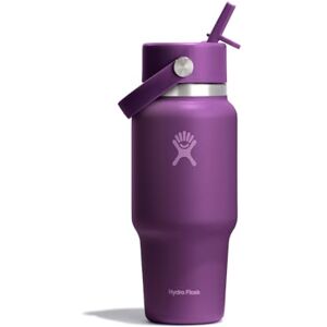 Hydro Flask – Wide Flex Straw Travel Bottle 710ml (24 oz) – Leakproof, Insulated, Cupholder Compatible – Keeps Drinks Cold 24 Hrs – Flex Straw Cap – Beachplum Purple Hydro Flask – Wide Flex Straw Travel Bottle 710ml (24 oz) – Leakproof, Insulated, Cupholder Compatible – Keeps Drinks Cold 24 Hrs – Flex Straw Cap – Beachplum Purple