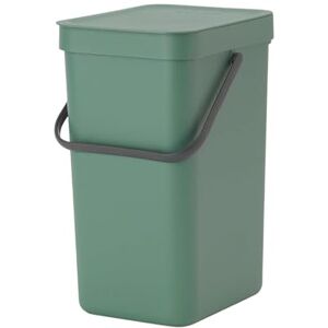 Brabantia Sort & Go Waste Bin 12L (Fir Green), Space-Efficient Plastic Recycle Container with Handle, Removable and Stay-Open Lid, Easy to Clean Kitchen Bin without Nooks and Rims Brabantia Sort & Go Waste Bin 12L (Fir Green), Space-Efficient Plastic Recycle Container with Handle, Removable and Stay-Open Lid, Easy to Clean Kitchen Bin without Nooks and Rims