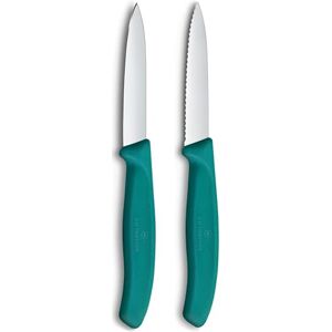 Victorinox Swiss Classic paring and Vegetable Knife, for Fruit and Vegetables, Extra Sharp, Straight and Serrated Edge, Stainless Steel, Green Victorinox Swiss Classic paring and Vegetable Knife, for Fruit and Vegetables, Extra Sharp, Straight and Serrated Edge, Stainless Steel, Green