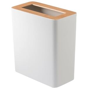 YAMAZAKI Rin Trash Can Square Beige, One Size YAMAZAKI Rin Trash Can Square Beige, One Size