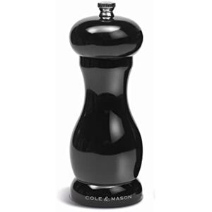 Cole & Mason H321825 Oxford Black Salt Mill, Precision Plus Wooden, Premium Coloured Gloss Seasoning Mill, Wood, Single, Includes 1 x Salt Grinder, 155 mm Cole & Mason H321825 Oxford Black Salt Mill, Precision Plus Wooden, Premium Coloured Gloss Seasoning Mill, Wood, Single, Includes 1 x Salt Grinder, 155 mm