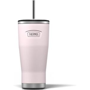 Thermos Stainless Steel Peony Pink Icon Straw Cup (710ml) BPA Free Metal Water Bottle with Straw, Reusable Gym Bottle, 22hrs Cold Drinks Flask Thermos Stainless Steel Peony Pink Icon Straw Cup (710ml) BPA Free Metal Water Bottle with Straw, Reusable Gym Bottle, 22hrs Cold Drinks Flask