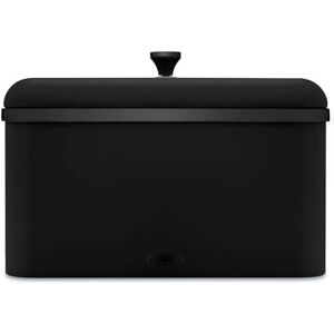 Tower Sera Bread Bin Black and Smoked Trim, Stainless Steel Tower Sera Bread Bin Black and Smoked Trim, Stainless Steel