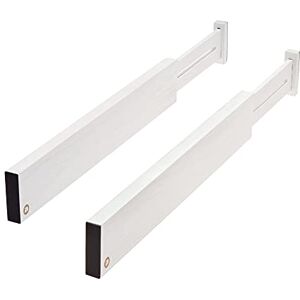 InterDesign iDesign 95296 EcoWood Pack of 2 Organiser Units, Paulownia Wood, Kitchen Drawer Dividers for Storing Cutlery and Utensils, White Wash, 57.91/6.35/4.06 InterDesign iDesign 95296 EcoWood Pack of 2 Organiser Units, Paulownia Wood, Kitchen Drawer Dividers for Storing Cutlery and Utensils, White Wash, 57.91/6.35/4.06