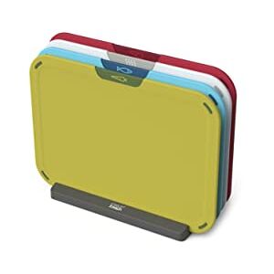 Joseph Joseph Duo Icon Set of 4 Plastic Kitchen Chopping Boards - Food Safety Joseph Joseph Duo Icon Set of 4 Plastic Kitchen Chopping Boards - Food Safety