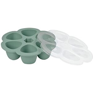 Béaba Multiportions Premium Silicone, Extreme Thermal Resistance, Oven and Microwave, 6 Independent compartments, Airtight Lid, Made in Italy, Sage Green, 6 x 150 ml Béaba Multiportions Premium Silicone, Extreme Thermal Resistance, Oven and Microwave, 6 Independent compartments, Airtight Lid, Made in Italy, Sage Green, 6 x 150 ml