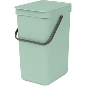 Brabantia Sort & Go Waste Bin 12L (Jade Green), Space-Efficient Plastic Recycle Container with Handle, Removable and Stay-Open Lid, Easy to Clean Kitchen Bin without Nooks and Rims Brabantia Sort & Go Waste Bin 12L (Jade Green), Space-Efficient Plastic Recycle Container with Handle, Removable and Stay-Open Lid, Easy to Clean Kitchen Bin without Nooks and Rims