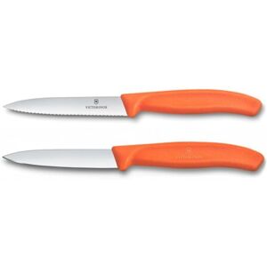 Victorinox Swiss Classic, Tomato and Vegetable Knife Set, 2-Piece, Extra Sharp Blade, Plastic Handle, Stainless Steel, Swiss Made, Orange Victorinox Swiss Classic, Tomato and Vegetable Knife Set, 2-Piece, Extra Sharp Blade, Plastic Handle, Stainless Steel, Swiss Made, Orange