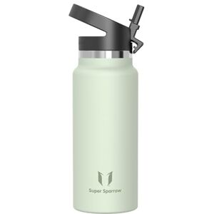 Super Sparrow Water Bottle Insulated 1000ml Wide Mouth Metal Bottle Wide Mouth SwivelSip Flask BPA Free, Leak Proof Ergonomic Straw Water Bottles for Work, Gym, Travel, Sports Super Sparrow Water Bottle Insulated 1000ml Wide Mouth Metal Bottle Wide Mouth SwivelSip Flask BPA Free, Leak Proof Ergonomic Straw Water Bottles for Work, Gym, Travel, Sports