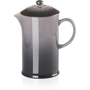LE CREUSET Stoneware Cafetière French Press with Stainless Steel Plunger, 1 Litre, Serves 3-4 Cups, Flint, 91028200444000 LE CREUSET Stoneware Cafetière French Press with Stainless Steel Plunger, 1 Litre, Serves 3-4 Cups, Flint, 91028200444000