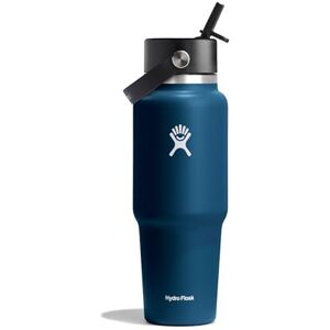 Hydro Flask Wide Flex Straw Travel Bottle 946 ml (32 OZ) Insulated Stainless Steel Water Bottle with TempShield Vacuum Insulation and Leakproof Flex Straw Cap Fits Most Cupholders Indigo Hydro Flask Wide Flex Straw Travel Bottle 946 ml (32 OZ) Insulated Stainless Steel Water Bottle with TempShield Vacuum Insulation and Leakproof Flex Straw Cap Fits Most Cupholders Indigo
