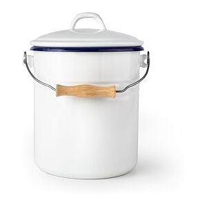 IBILI Bucket With Lid For Compost White 6 Lt IBILI Bucket With Lid For Compost White 6 Lt