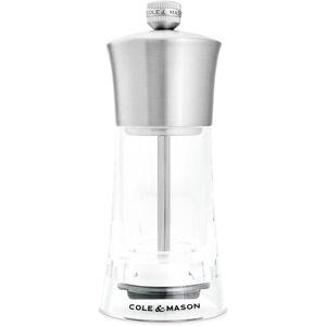 Cole & Mason Bromley Pepper Mill, Ceramic Mechanism with Adjustable Coarseness, Acrylic/Stainless Steel Pepper Grinder, 150mm, Lifetime Mechanism Guarantee Cole & Mason Bromley Pepper Mill, Ceramic Mechanism with Adjustable Coarseness, Acrylic/Stainless Steel Pepper Grinder, 150mm, Lifetime Mechanism Guarantee