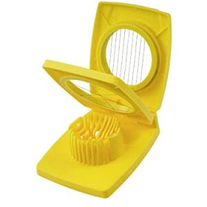 Fackelmann Plastic/Stainless Steel Duo Egg Slicer, Yellow/White, 14 x 11 x 4 cm Fackelmann Plastic/Stainless Steel Duo Egg Slicer, Yellow/White, 14 x 11 x 4 cm