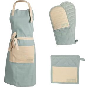 The Great British Bake Off Cotton Textiles Kitchen Set, Oven Gloves & Chef Apron, Heat Resistent Pot Holder Cooking Gloves, Official GBBO Logo, Duck Egg Blue, One Size. The Great British Bake Off Cotton Textiles Kitchen Set, Oven Gloves & Chef Apron, Heat Resistent Pot Holder Cooking Gloves, Official GBBO Logo, Duck Egg Blue, One Size.
