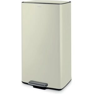 Tower 40L Rectangular Pedal Bin with Removable Inner Bucket and Filter Compartment, Durable Carbon Steel, Cream Tower 40L Rectangular Pedal Bin with Removable Inner Bucket and Filter Compartment, Durable Carbon Steel, Cream