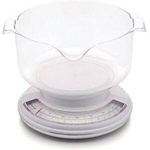 KitchenCraft Flat Mechanical Kitchen Scales with Large Bowl, 3 kg (6.5 lb) Capacity KitchenCraft Flat Mechanical Kitchen Scales with Large Bowl, 3 kg (6.5 lb) Capacity